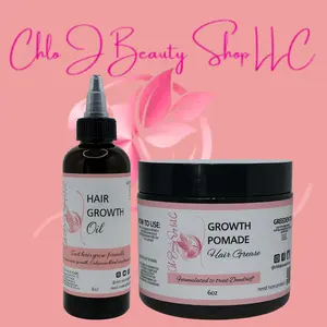 Chlo J Beauty Shop LLC Hair Oil & Pomade Set - 100% Natural Organic Effective Hair Care