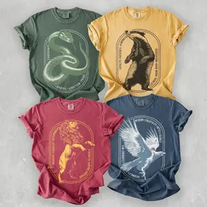 Wizard House Shirts, Bookish Comfort Colors T-Shirt: Matching Shirt Set, Wizarding School Tshirt, Magical School Shirt K856I