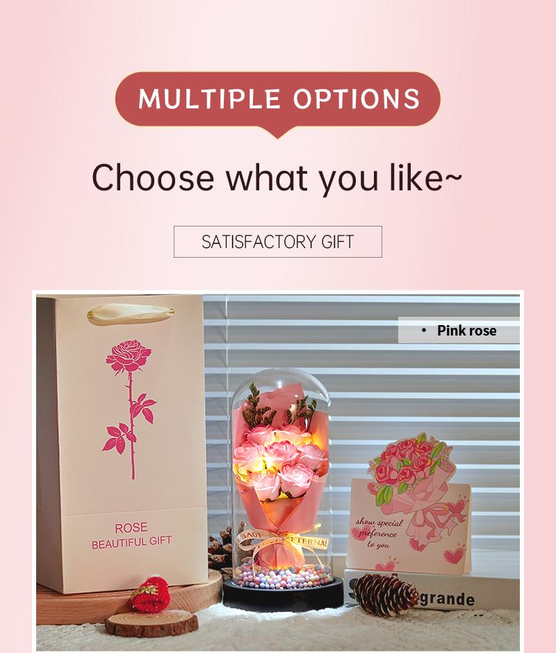 Birthday Rose gifts for Her,Women's history month Flowers gifts for Mom Women Girlfriend,Mother's day gifts for Women,Valentines gifts for wife,Colorful Light Up Rose in A Glass Dome,Anniversary Christmas roses gift for wife daughter