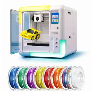 AOSEED 3D Printer for Kids & Beginners, AI-Powered Fully Assembled 3D Printer with Up to 400mm/s Speed, Auto Leveling, 15 Mini Apps, Includes 4 PLA Filaments for Home and School Use, X-Maker AI+