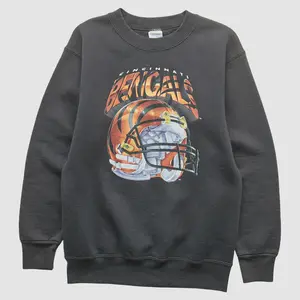 Cincinnati Bengals Salem 90s Pullover Sweatshirt - Black - XXS