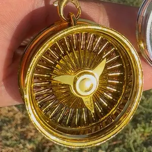 GOLD Wire wheel key chains