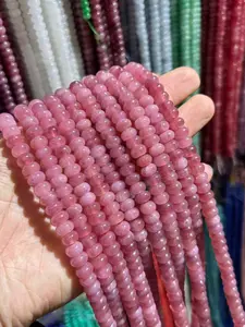 5x8mm Natural Stone Strawberry Quartz Beads, 72pcs Loose Spacer Beads, Hole Design for Stringing, DIY Jewelry Making, Craft Supplies