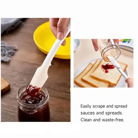 Multifunctional Silicone Spatula, Heat‑Resistant Kitchen Scraper with Can Opener, for Baking, Cooking, Jam & Cream Scraping
