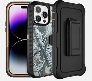 Orange-Tree Rugged Shockproof Defender Case Cover for iPhone 12 /  12 Pro / 12 Pro Max / with Belt clip