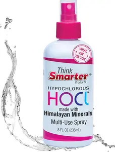 Think Smarter Products 8oz HOCl - Hypochlorous Spray | Multi-Use Spray - Made with Himalayan Minerals