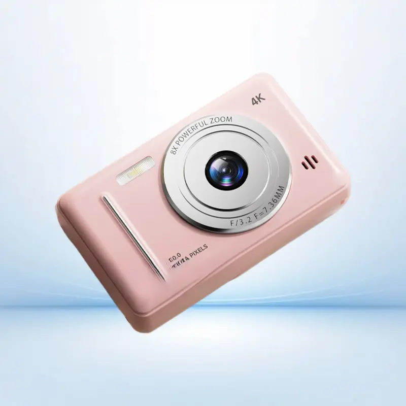 Instant Retro Dual-Lens HD CCD Compact Digital Point & Shoot Card Camera for Students - Wi-Fi Mobile Transfer, Easy Recording, Portable Selfie Vlog Functionality