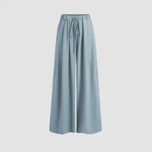 Cider [9 colors, size 0-26] Elastic Waist Wide Leg Trousers
