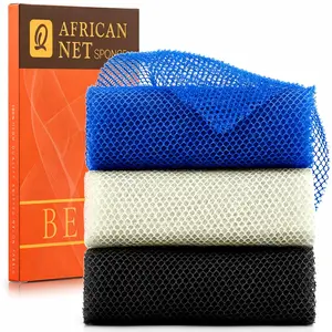 3Pcs Long African Net Bath Sponges: The Ultimate Body Scrubber——A Daily Bath Sponge for Soft, Smooth Skin