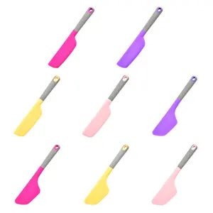 Butter Spatula Silicone Cake Spatula with Ergonomic Handle Flexible Blade Heat-Resistant Baking Tool for Spreading Scraping Leveling Non-Stick Dishwasher Safe