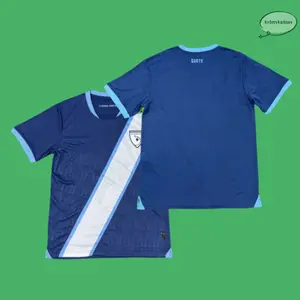 2526  Central North Guateamala Home and Away Short Sleeve Blue Soccer Jerseys