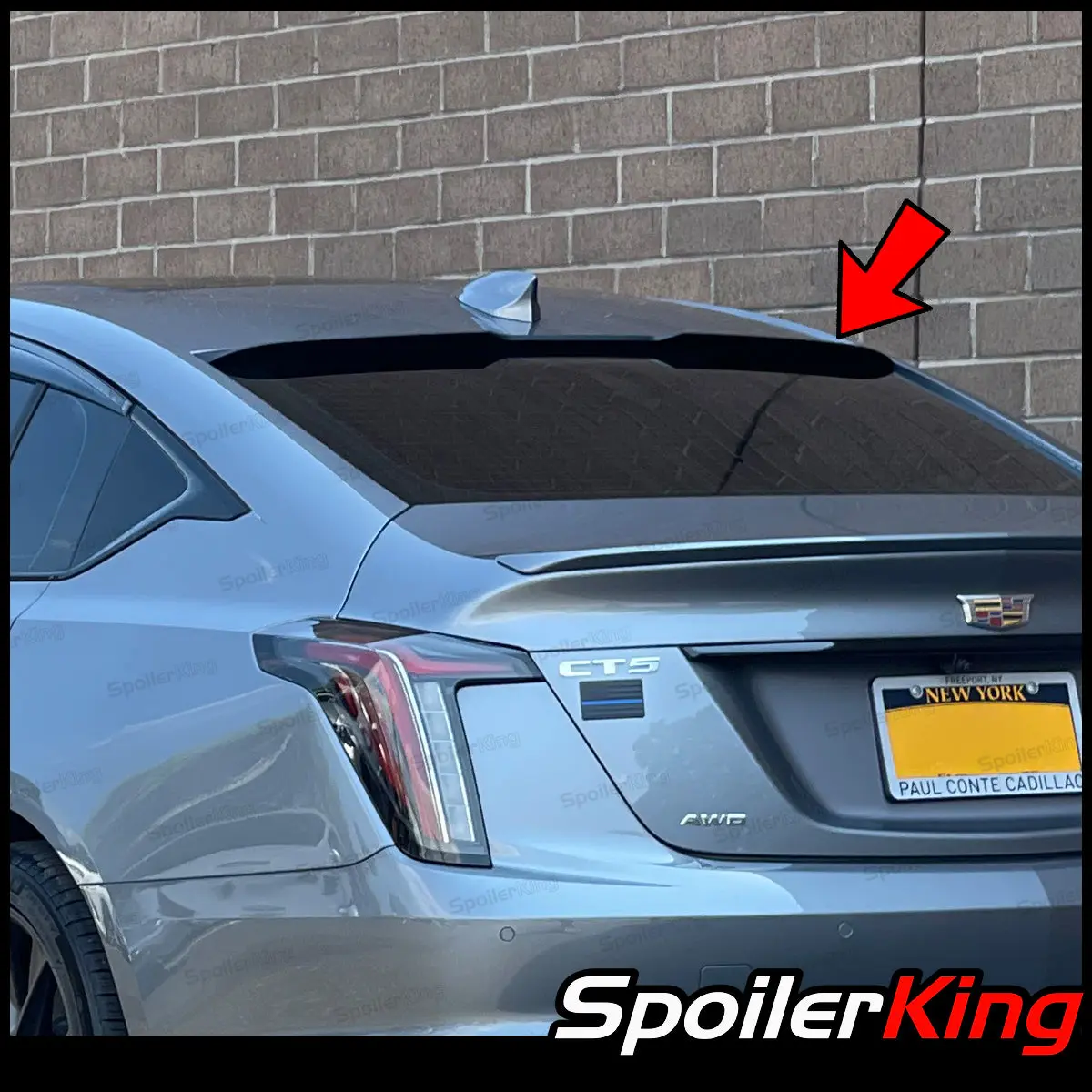 Cadillac CT5 2020-present Rear Window Roof Spoiler w/ Center Cut (284RC)