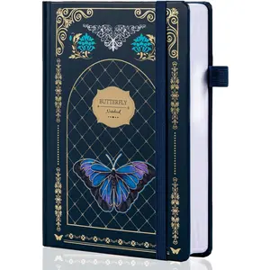Butterfly Journals for Women Men, College Ruled Journals for Writing, Lay Flat Notebook,320 Numbered Pages A5 Journaling