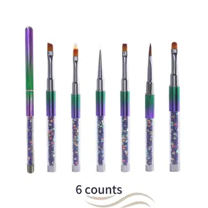 Professional Nail Art Brush Set with Pen Holder, High Precision Cleaning Tool for Nail Art and Polish Application, Ideal for Nail Design Enthusiasts