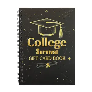 2026 Graduation Spiral Notebook, Premium Gold Foil University Survival Guide, Classmate Memo Book, Gift for Graduates, Holiday Present