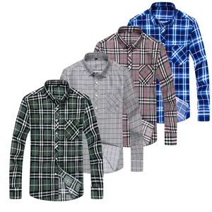 Plaid Button-Down Shirt: Crisp Stitched Details for Versatile Casual & Daily Outfits
