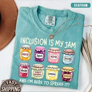 Inclusion Is My Jam Comfort Colors® Shirt, Neurodiversity Tee, SPED Teacher Gift, Autism Awareness, Support Autism, Inclusion Advocate shirt