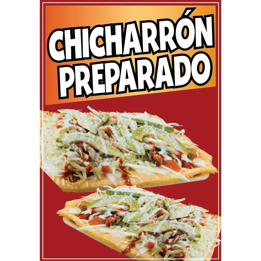 Chicharron Preparado Sticker Window Decal Truck Concession Vinyl Restaurant Wall poster Sticker Food Decal Sign #2