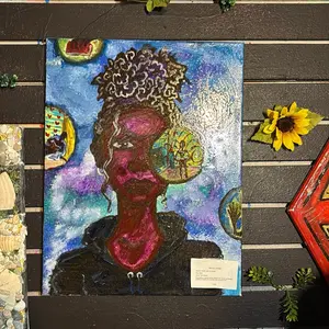 Mind of a reader - acrylic on canvas 18 X 20