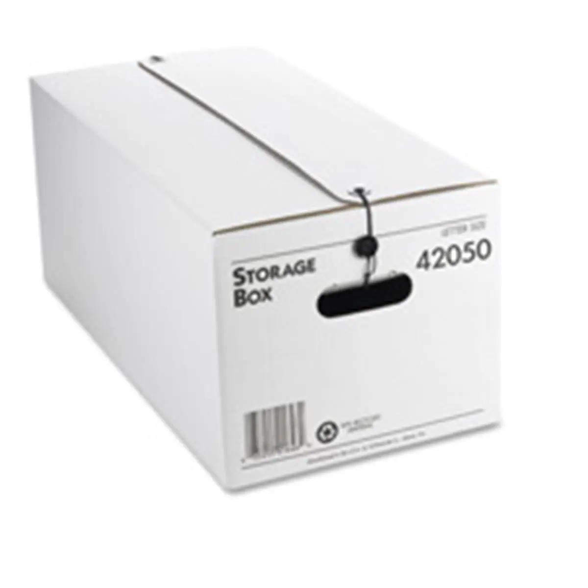 Business Source BSN42050 Corrugated Cardboard Letter Box Organizer, 350 lb Capacity, 12in x 24in x 10.25in, 12-CT Bulk Pack, White, String Closure, File Storage Solution, Recycled Construction