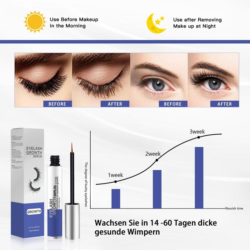 Eyelash Serum and Brow Enhancer to Longer Lashes for Long ,Luscious Lashes 5ml Makeup Mascara Daily Nourishing Storage Cosmetic