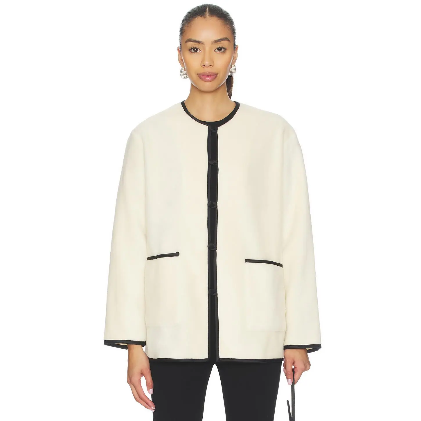 DONNI. The Polar Fleece Jacket in Creme