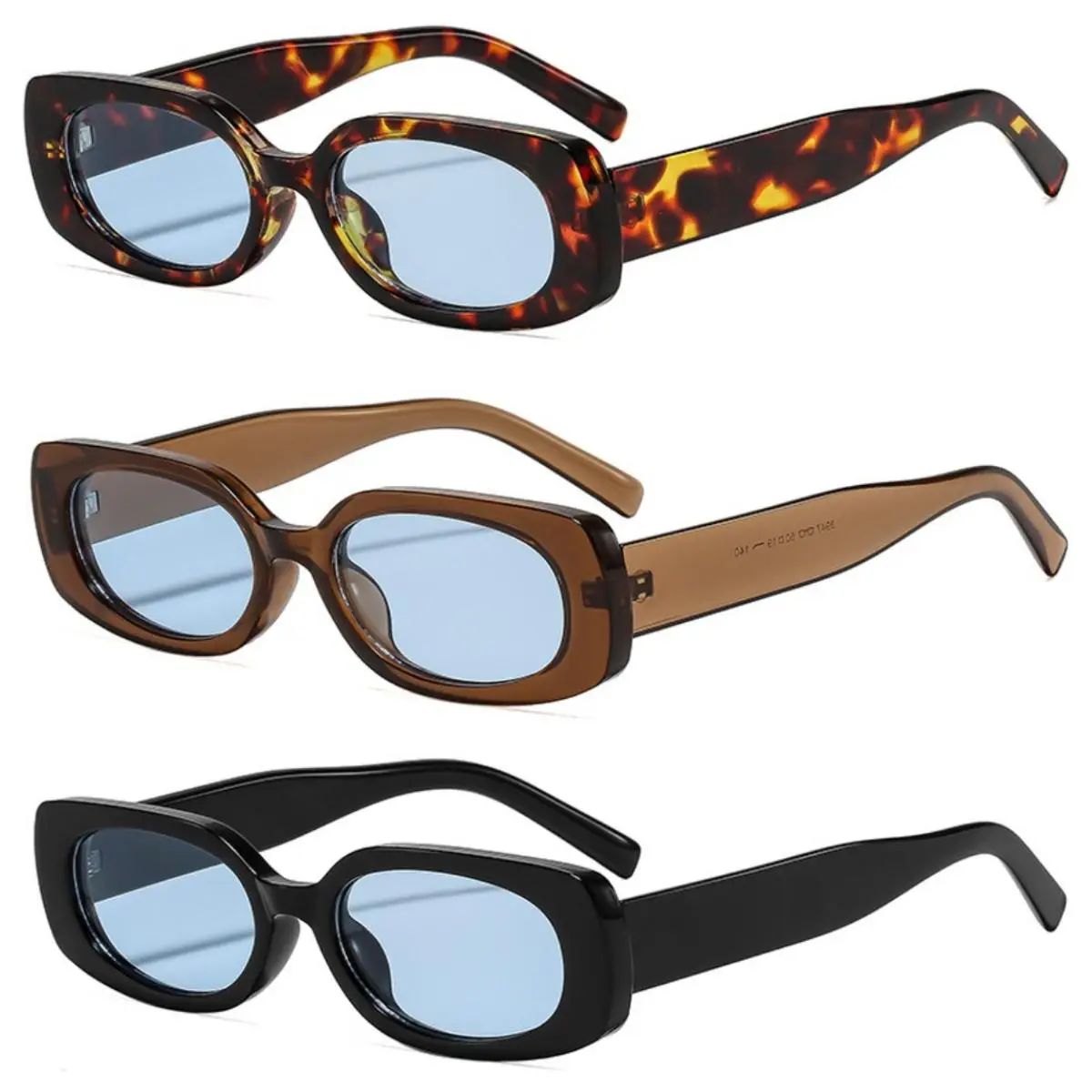 Retro Oversized Square Sunglasses UV400 Protection Trendy Unisex Mad Shade Oversized Black Square Sunglasses with Gradient  main image 2