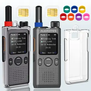 ALERVITES AT 1 Global Walkie Talkie PTT POC Radio With 3 Year SIM Card 5000Miles Long Range 4G Network Two Way Radio for Camping Hiking (MADE BY BAOFENG)