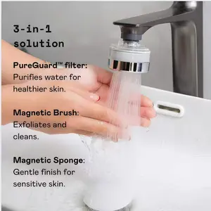 Luxury Minimalist Bathroom Kitchen Faucet Water Filter System, Acf High Efficiency Chlorine Removal, Hard Water Softening, Plug-And-Play