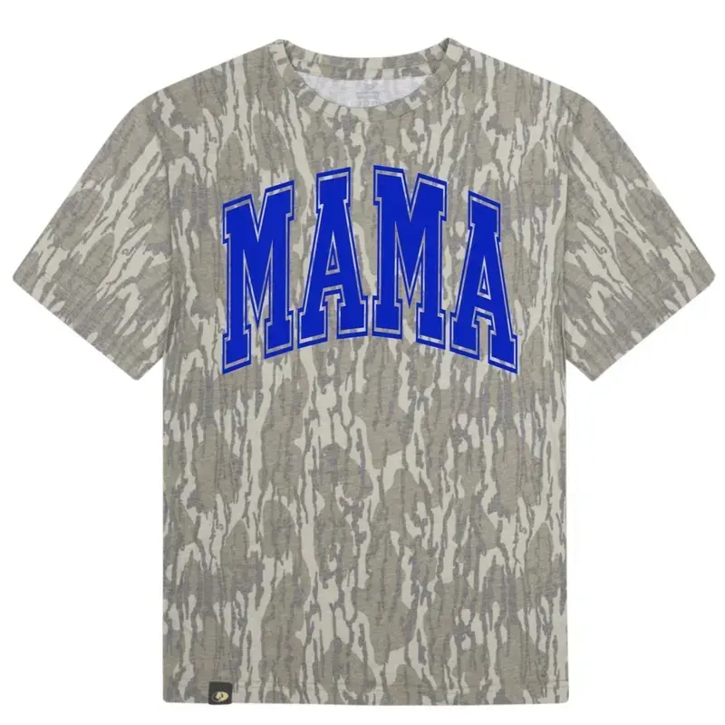 MAMA Hunting Tee - Mossy Oak Bottomland Camo T-Shirt – Unisex Cotton Tee for Men & Women