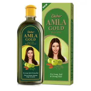 Amla Gold Hair Serum for Women Moisturizing Treatment with Amla Almond & Henna for Long Soft & Strong Hair 300ml haircare haircare herbal growth hair oil