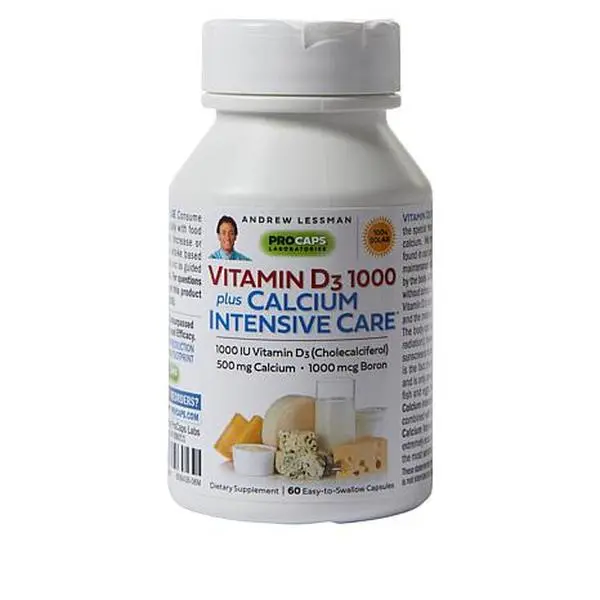 Andrew Lessman Vitamin D3-1000 Plus Calcium Intensive Care - 60 Capsules