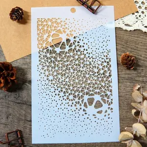 Reusable Durable Plastic Gradient Template, DIY Decoration Album Making Card Making, Vintage Charm for Blessing & Thank You Cards