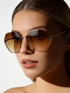 Frameless Cut Edge Dual Layer Gradient Design, Trendy Style, Suitable for Parties, Playtime, Beach, Daily Life, Casual Outdoor