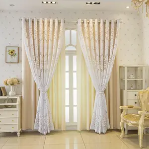 Double-layer Jacquard Curtain, 2 Counts Modern Simple Window Curtain, Light Blocking Curtains for Bedroom, Window Drapes for Living Room Bedroom Home Decor, Home Decoration Curtain, Valentine's Day Gift, Room Decor, Room Curtain Blinds Accessories