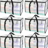 Large moving bag with reinforced handle heavy-duty clothing storage bag moving supplies (transparent)