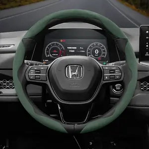 Winter Suede Anti-slip Ultra-thin Steering Wheel Cover for Honda, Segmented Steering Wheel Accessory, Universal for All Seasons, Suitable for Civic Fit 8th Gen, City Accord, Vezel, Freed, Breeze, Jade, Crosstour, Car Steering Wheel Insert Accessories