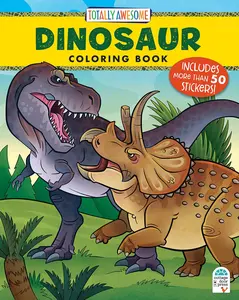 Dinosaur Coloring Book for Little Dino Lovers; Includes Perforated Pages and Bonus Sticker Sheet, Paperback
