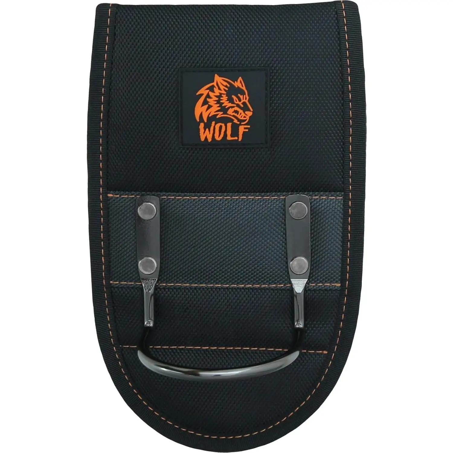 WOLF WTH2101 Heavy-Duty Ballistic Steel Loop Hammer Holder | 3’’ Work Tool Belt Tunnel | Mallet Rock Pick Holster | Durable Lightweight | Construction Contractor Bricklayer Mining Maintenance Handyman