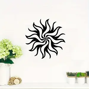 HELLOYOUNG Abstract Metal Sun Wall Art for Home Garden Decor Outdoor Indoor Modern Ornament