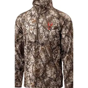 Unisex Oversized Fleece Camo Pullover – Quarter Zip Long Sleeve, Warm Outdoor Hunting Wear
