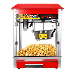 Commercial Popcorn Machine, 8 Oz Kettle, 1300W Countertop Popcorn Maker for 50 Cups per Batch, Movie Theater Popcorn Popper with 3-Switch Control (19.7"L * 14.2"W * 26"H)
