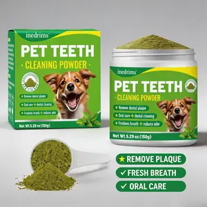 Pet Dental Cleaning Powder, No Brushing Needed, Eliminate Bad Breath, Remove Plaque & Tartar, Healthy Gum Care Daily Oral Care Essential for Dogs Cats