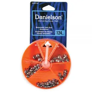 212 MAIN Danielson Split Shot Sinker - 0.34lbs, Dial Box, Removable Size, Tight Grip, Outdoor Fishing Sports & Leisure Equipment
