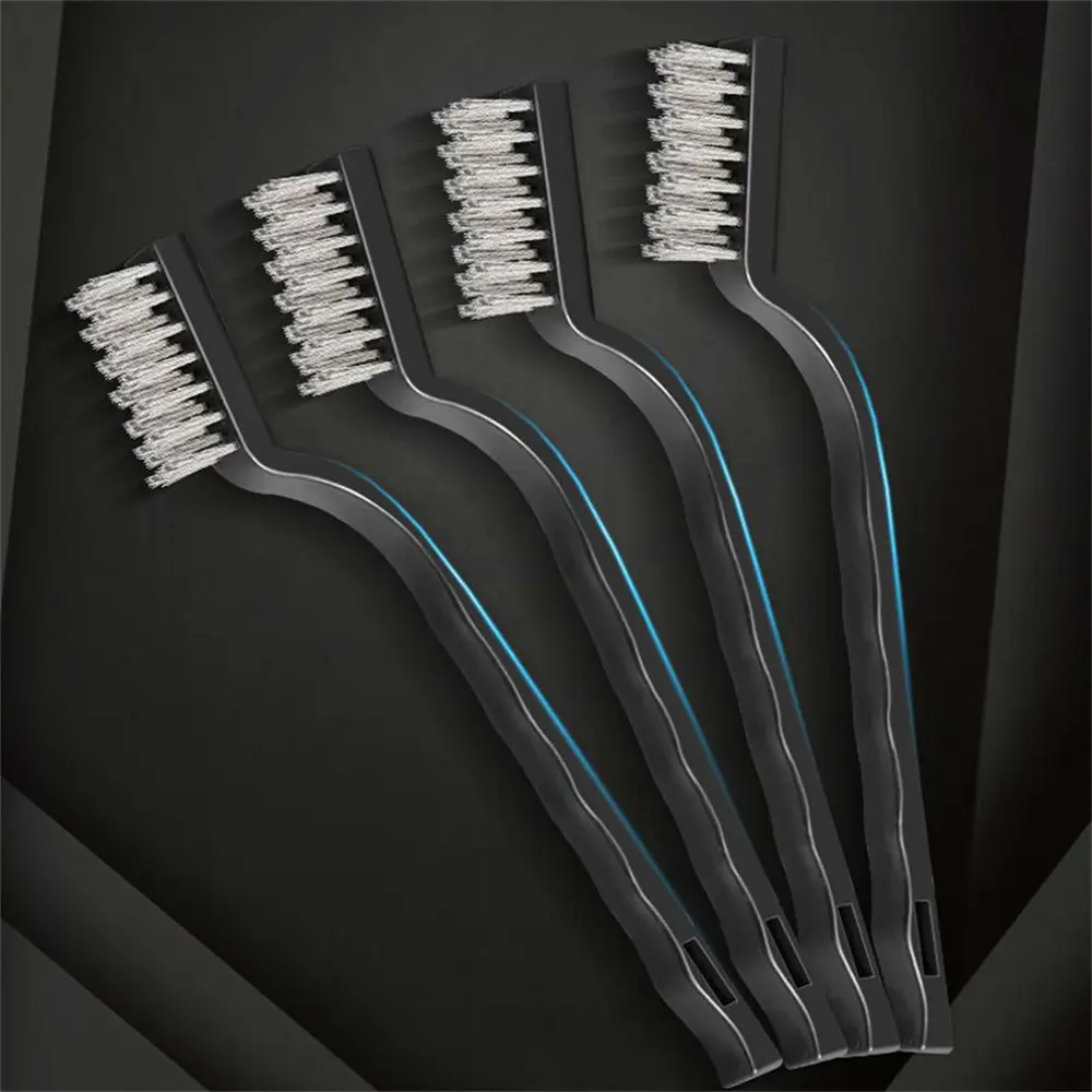 10Pcs Mini Wire Brush Set for Cleaning and Rust Removing, 7 Inch Industrial Wire Brushes of Stainless Steel/Nylon/Brass Bristles - Home Improvement.