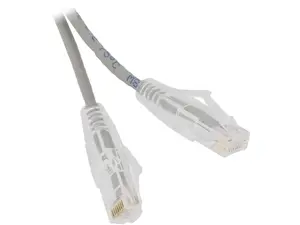 Nippon Labs 28 AWG Snagless Ultra Slim Cat6  Ethernet Patch Cable - Network Internet Cord - RJ45, Stranded, 550Mhz, UTP, - 15ft, Gray