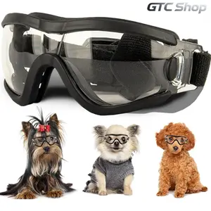 Adjustable Strap Small Dog Sunglasses, Windproof Soft UV Protection Puppy Goggles, Comfortable Eye Protection Pet Eyewear for Outdoor Use #summervibes