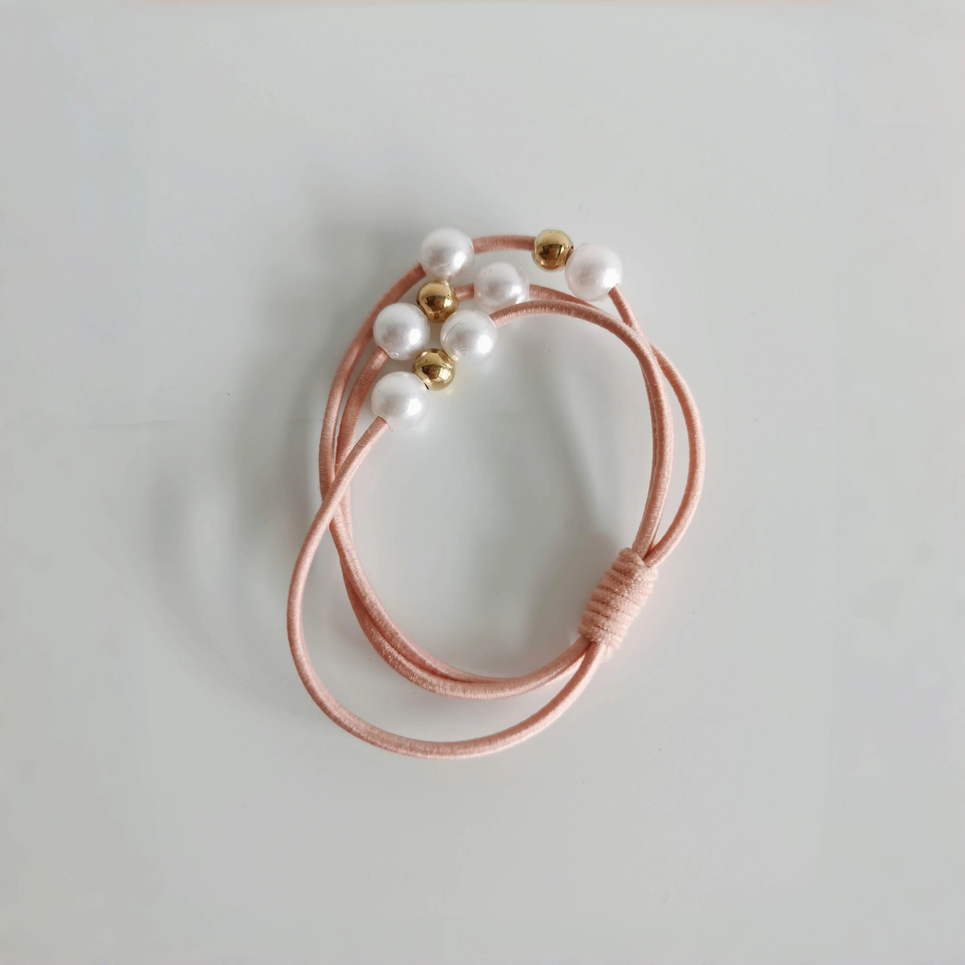 [1 gift]Pink color Fan elastic band Cute & Durable Hair Ties｜No Pain for Hair Styling