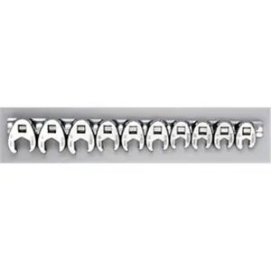 212 MAIN Sunex Tools 9710M 0.38Dr Metal Crowfoot Set - 10mm Socket, Chrome Finish, Crowfoot Type, Flare-Nuts, Fully Polished, Multi-Size Set