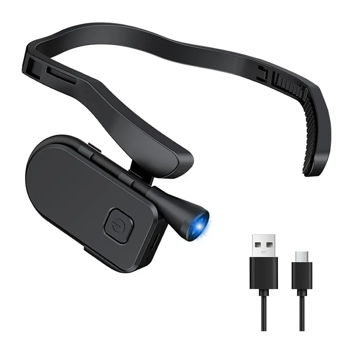 Lepwings Unisex Lightweight Plastic Magnetic Necklight - USB-C Rechargeable 5V Low Voltage LED Work Book Light, Magnetic Base, Adjustable Flex Cells, Hands-Free Wearable, Precise Lighting, for DIY Projects, Emergencies